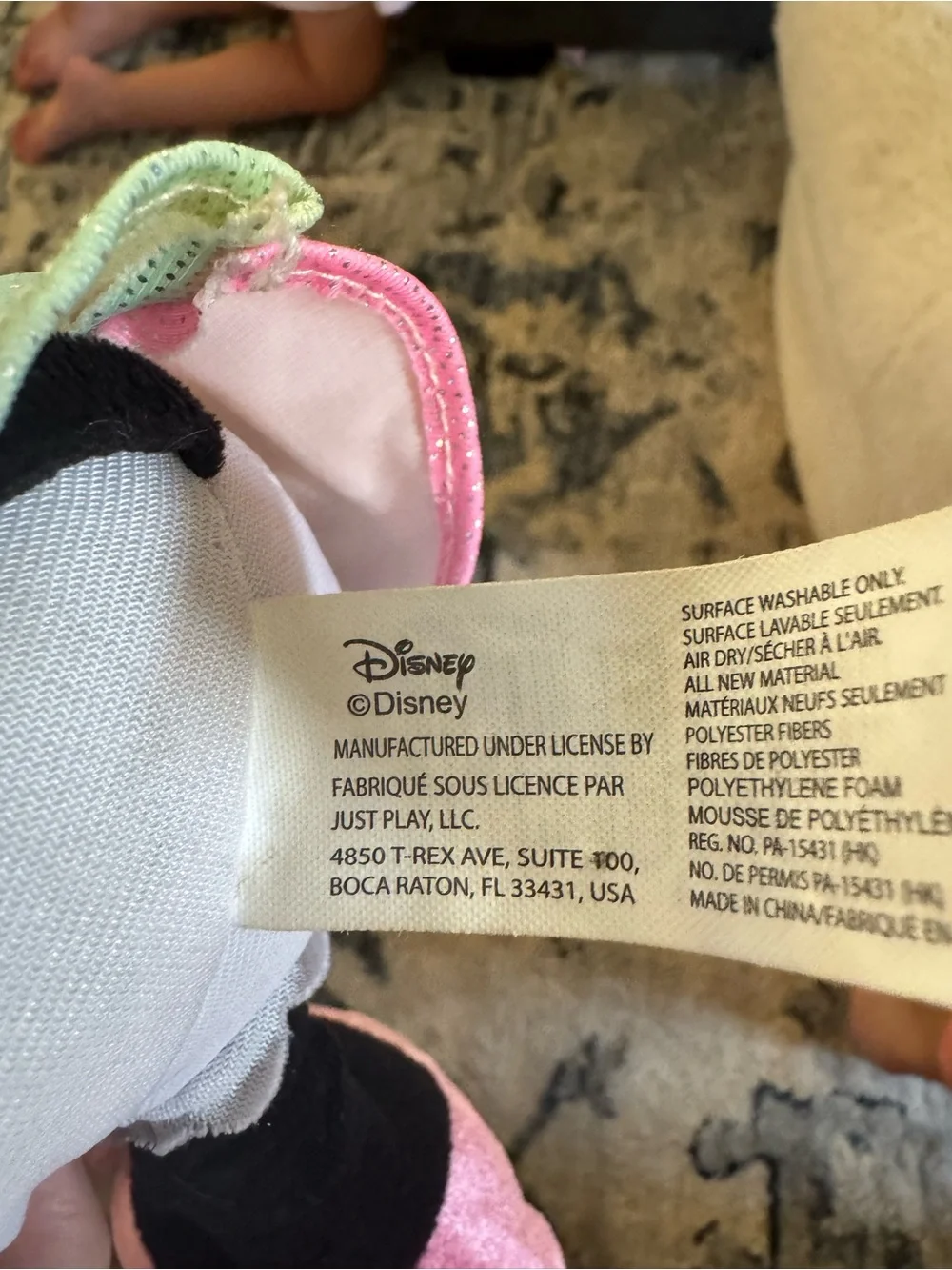 Disney Minnie Mouse Plush Toy in Pink Multi-Color Dress- Talks and sings
